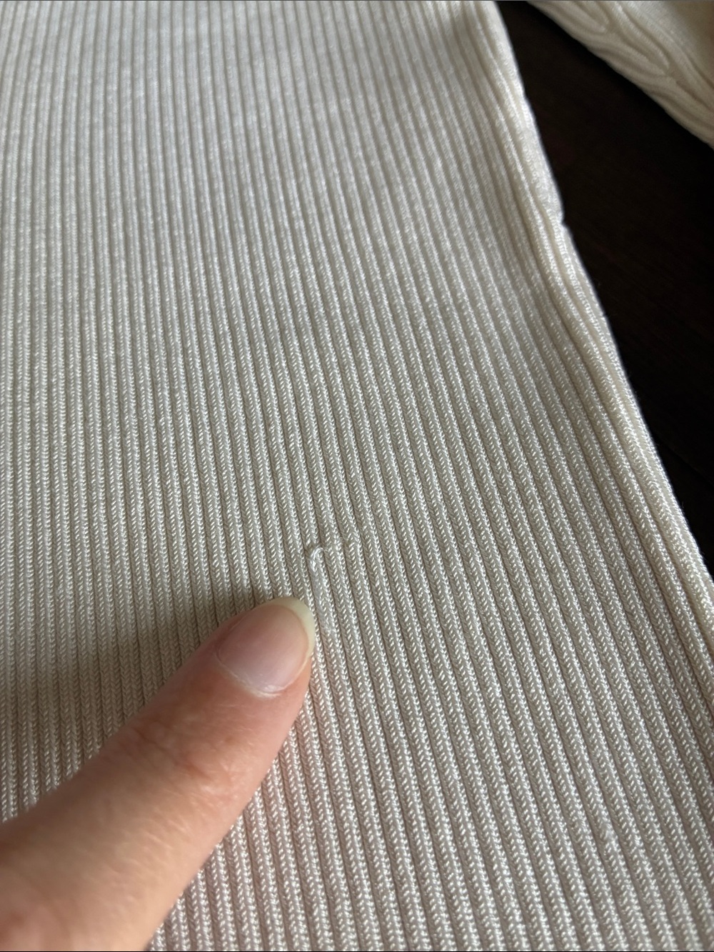 Cache Cream Ribbed Scoop-Neck Sweater - Picture 4 of 5